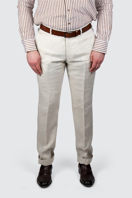 Routleys Edward Sand Linen Trouser
