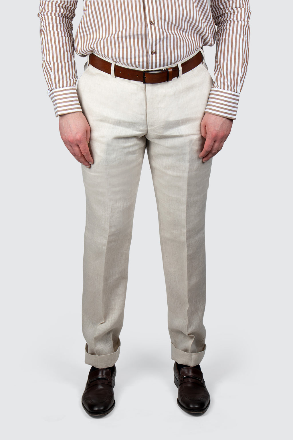 Routleys Edward Linen Trouser Sand