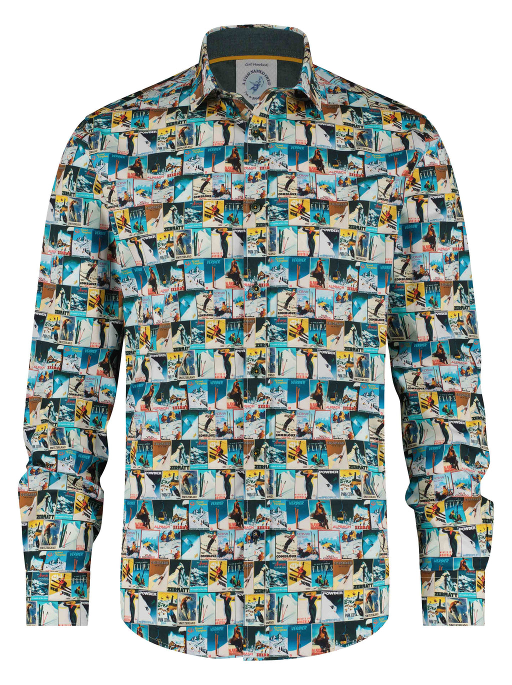 A Fish Named Fred Poster Print Shirt Green