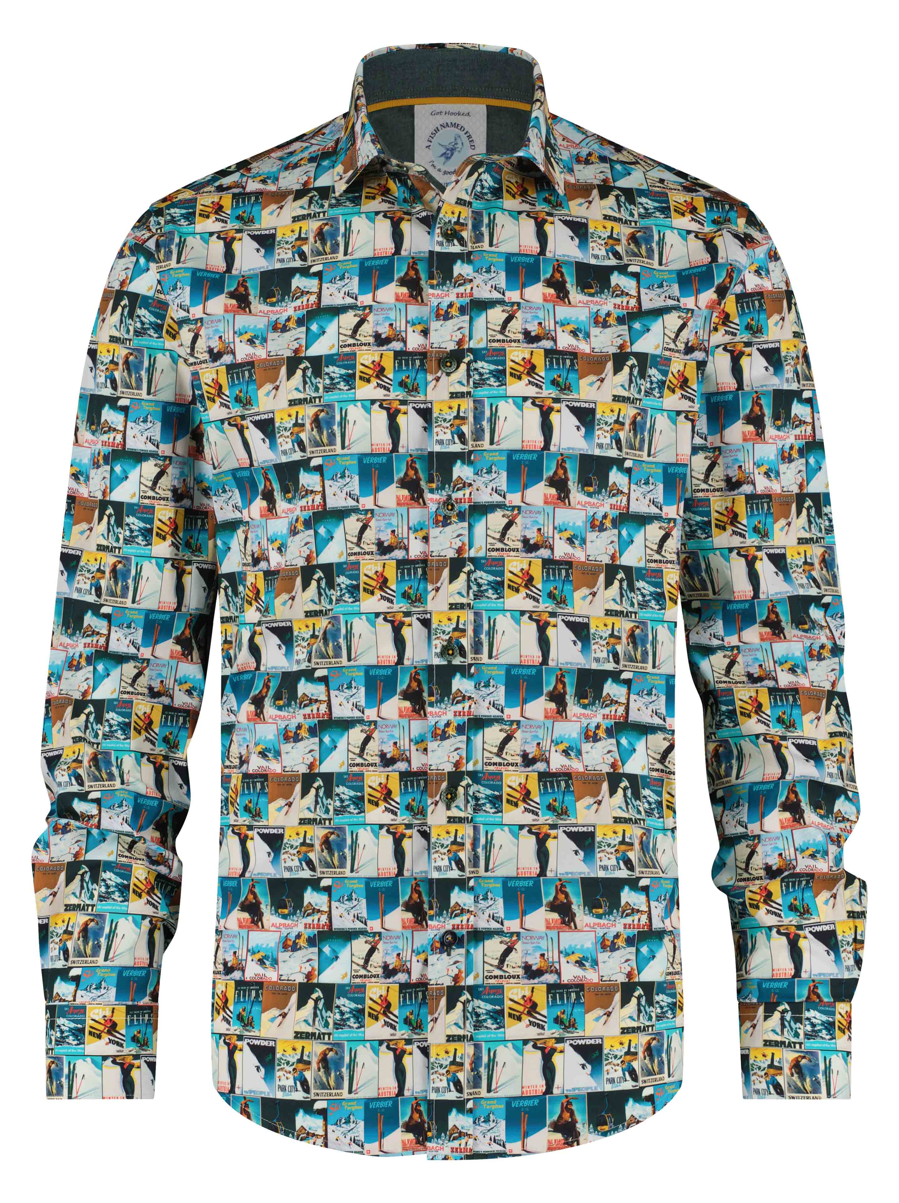 A Fish Named Fred Poster Print Shirt Green