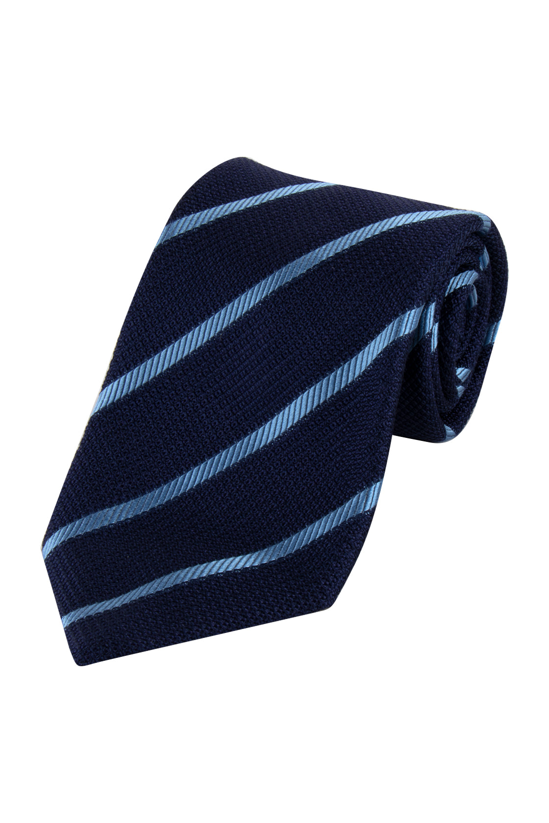 Abelard Silk Tie Sky Regimental Stripe