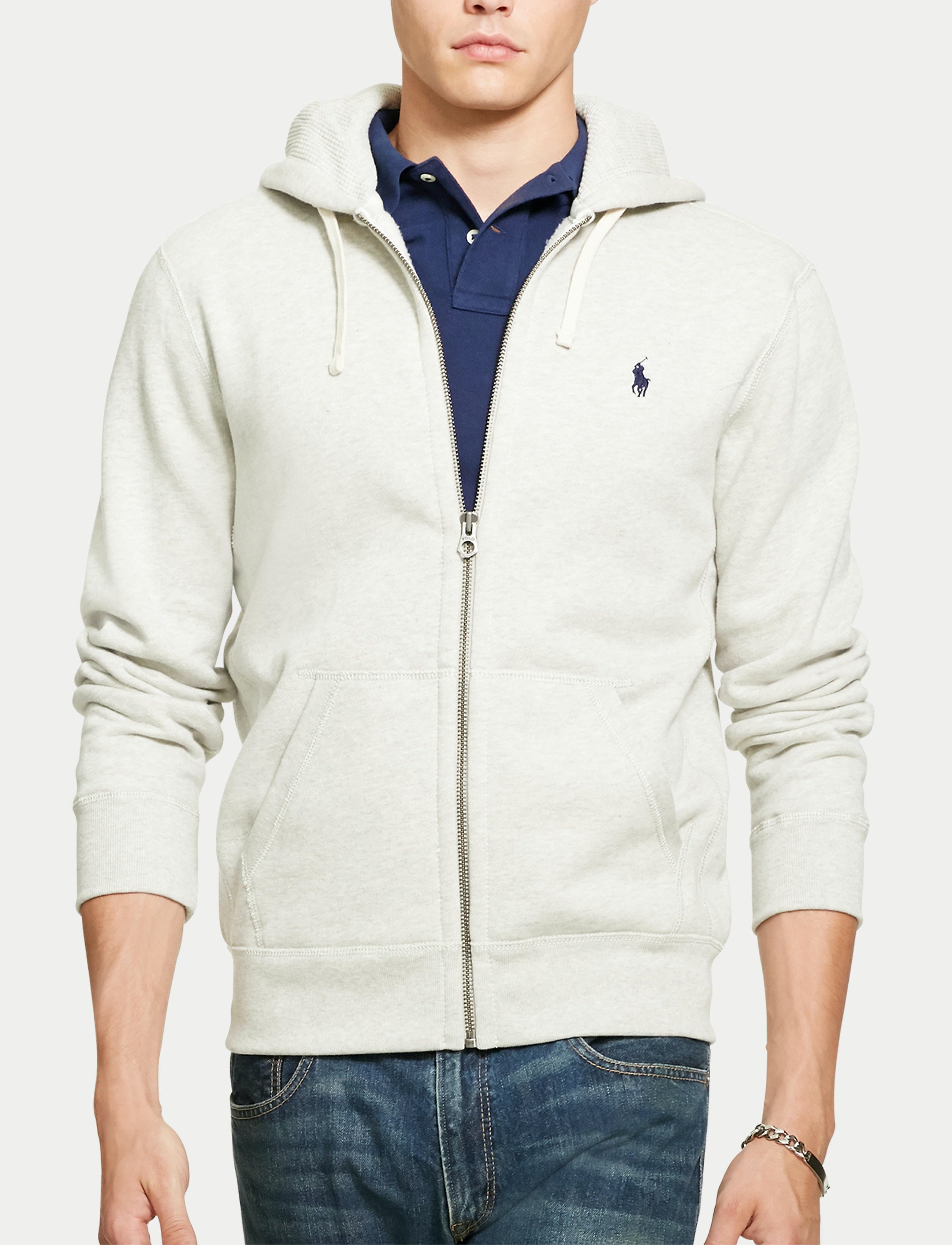 Gray polo sale hoodie