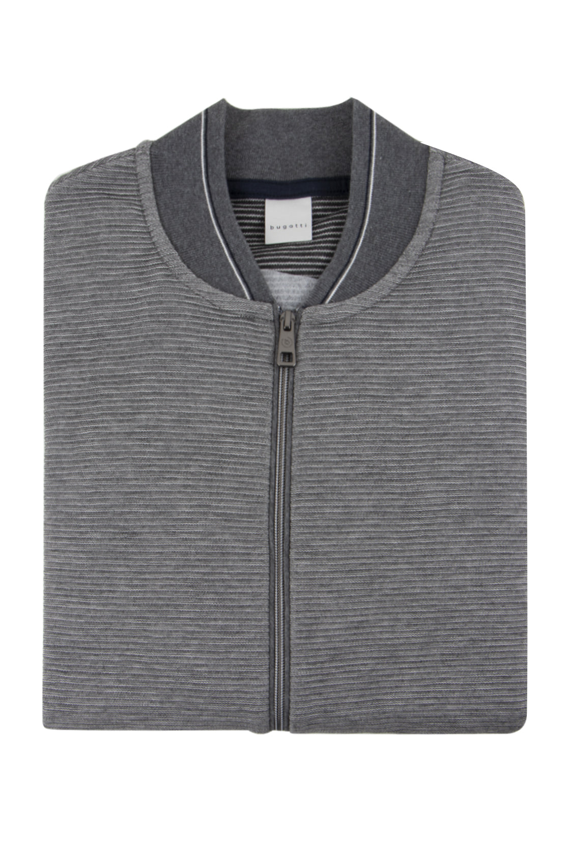 Bugatti Full Zip Sweater Grey