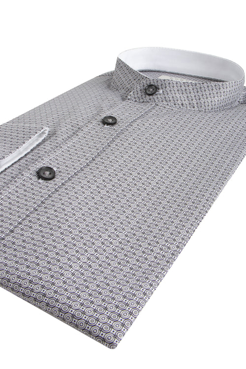 Bugatti Nehru Casual Shirt Grey