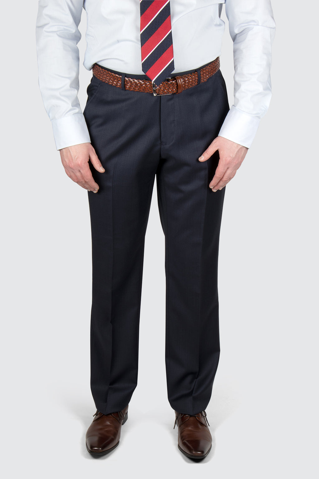 Routleys Lyon Birdseye Trouser Navy