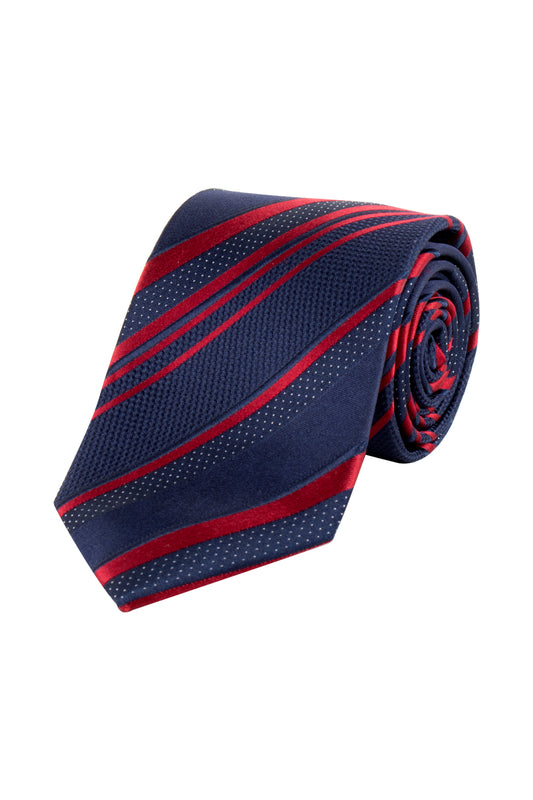 Eterna Red/Navy 7.5cm Silk Tie