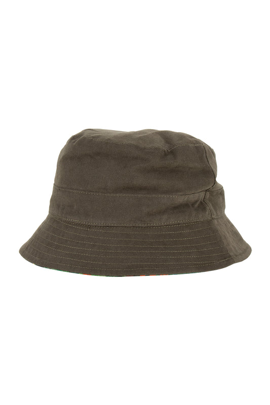 Failsworth Reversible Cotton Bucket Hat Khaki