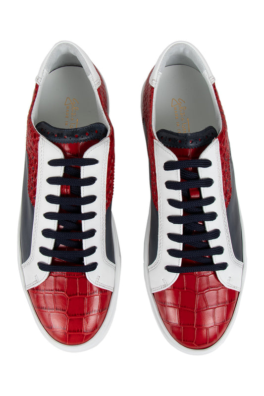 Galizio Torresi Lace Sneaker Red/Wht/Blue