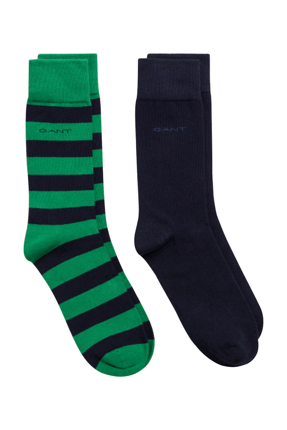 Gant Barstripe & Solid Socks 2Pk Lavish Green