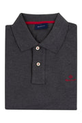 Gant Pique Short Sleeve Rugger Anthracite