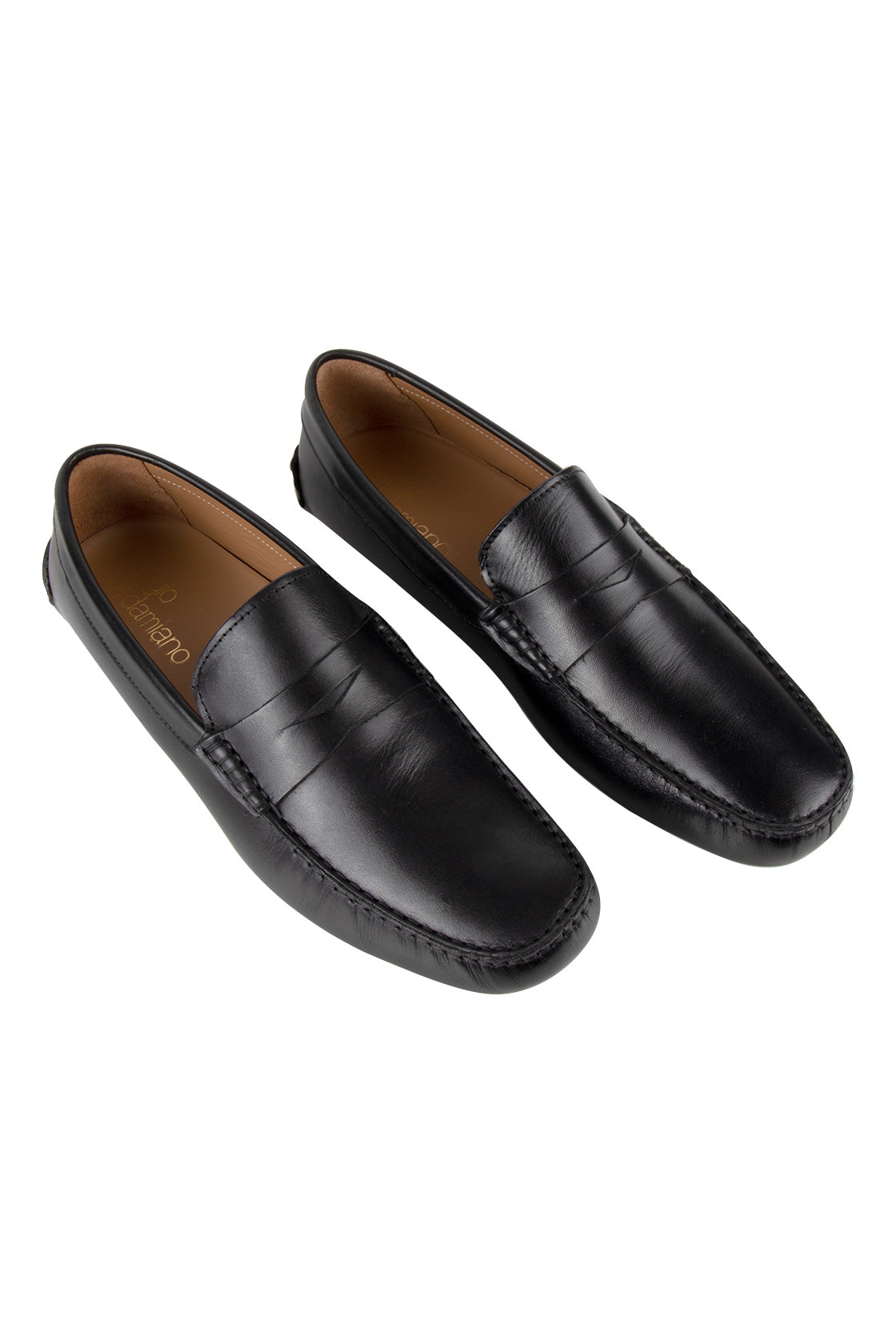 Gio Damiano Leather Vitello Loafers Black