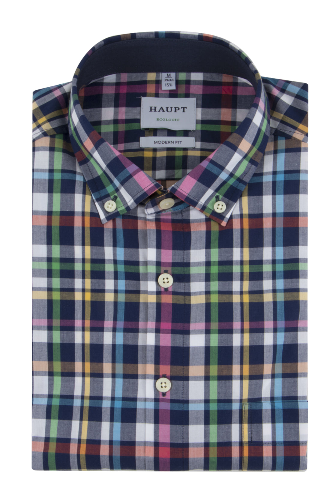 Haupt Modern Fit Short Sleeve Shirt Royal Check