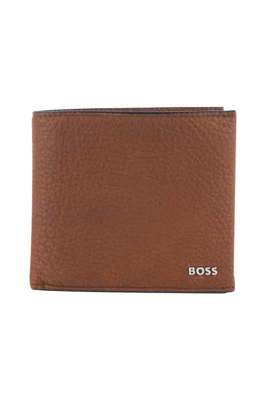 Hugo Boss Crosstown Leather Wallet Light Pastel Brown