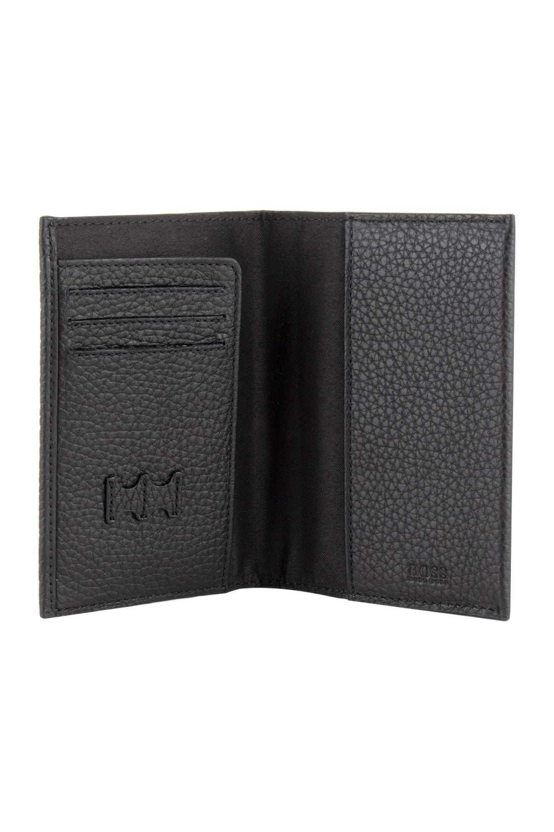 Hugo Boss Crosstown Passport Leather Wallet Black