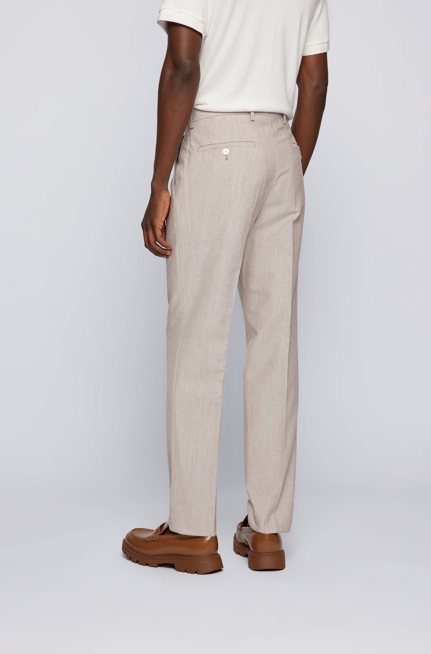 Hugo Boss Banks Linen Pant in Silver – Raggs - Fashion for Men and Women