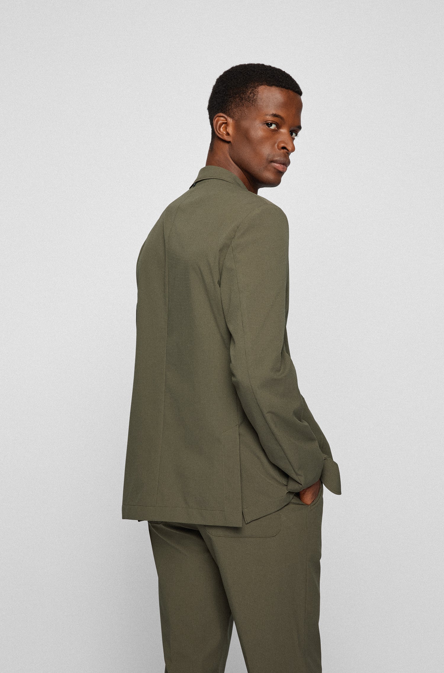 Hugo boss long sale jacket