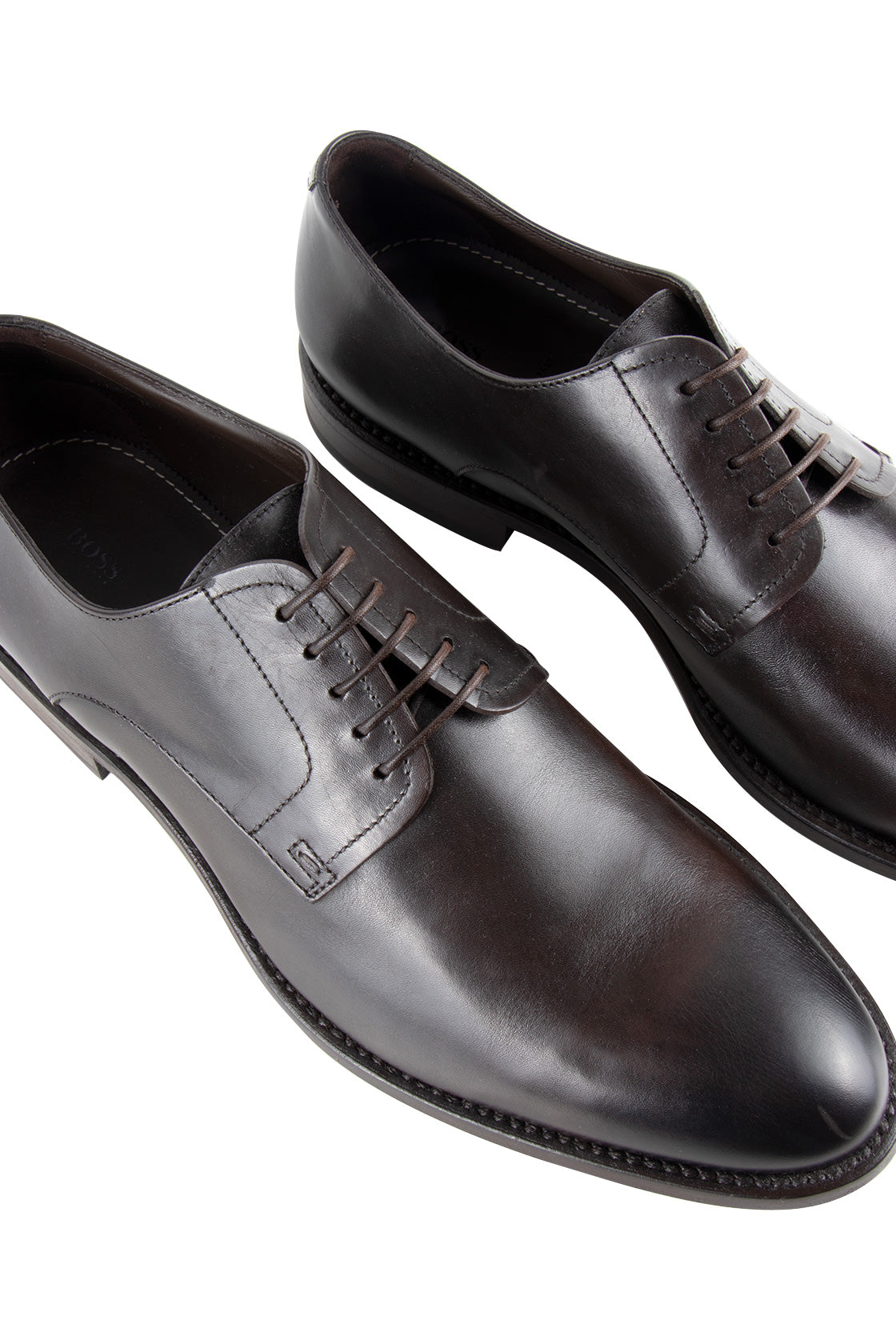 Hugo boss leather hot sale derby shoes