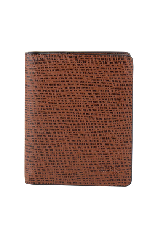 Hugo Boss Timeless Card Leather Bifold Light Brown