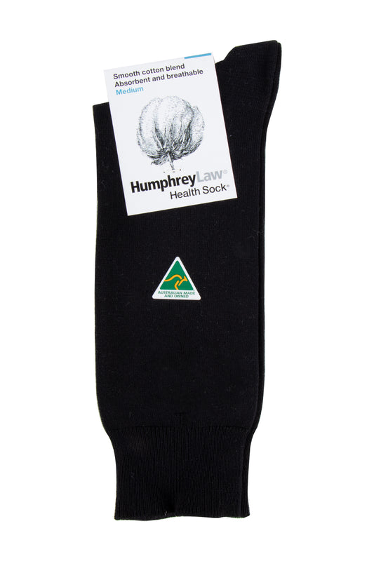 Humphrey Law Health 85% M/Cott Sock Black