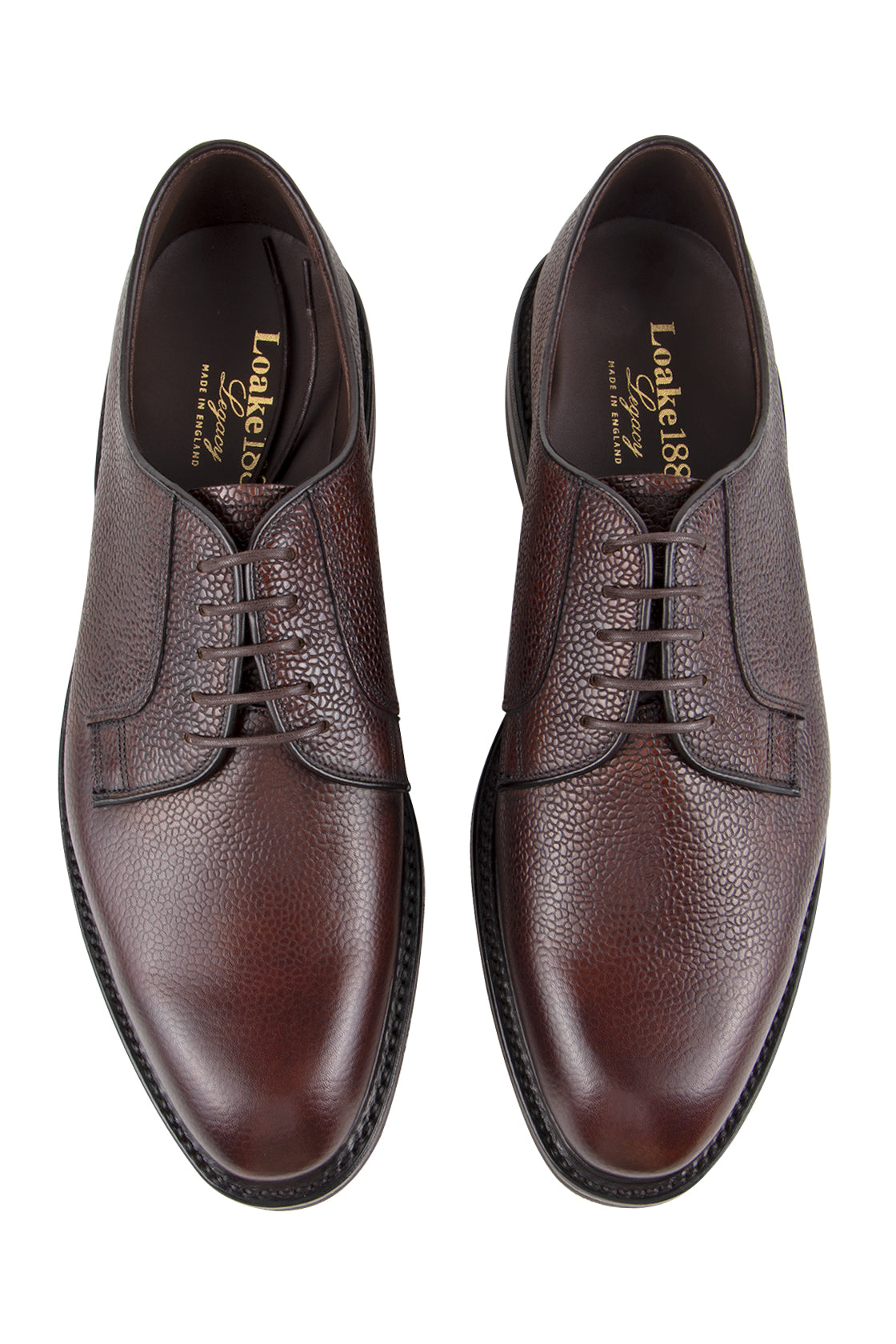 Loake Troon Burnished Calf Leather Shoe Rosewood