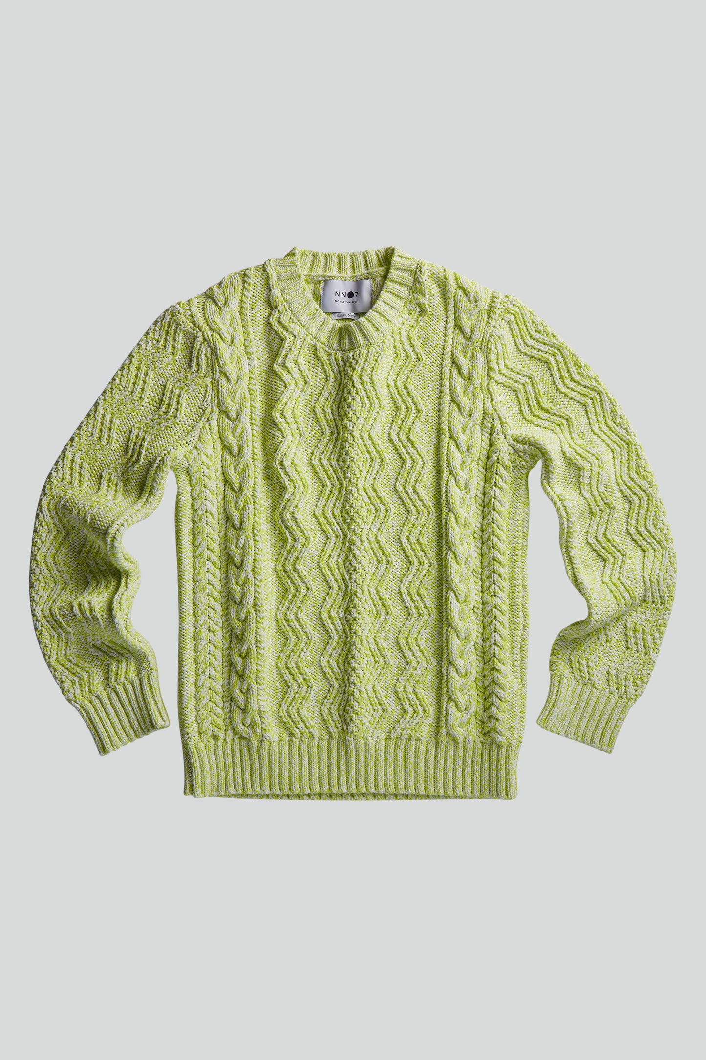 NN07 Cooper Cable Knit Neon Green