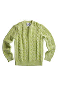 NN07 Cooper Cable Knit Neon Green