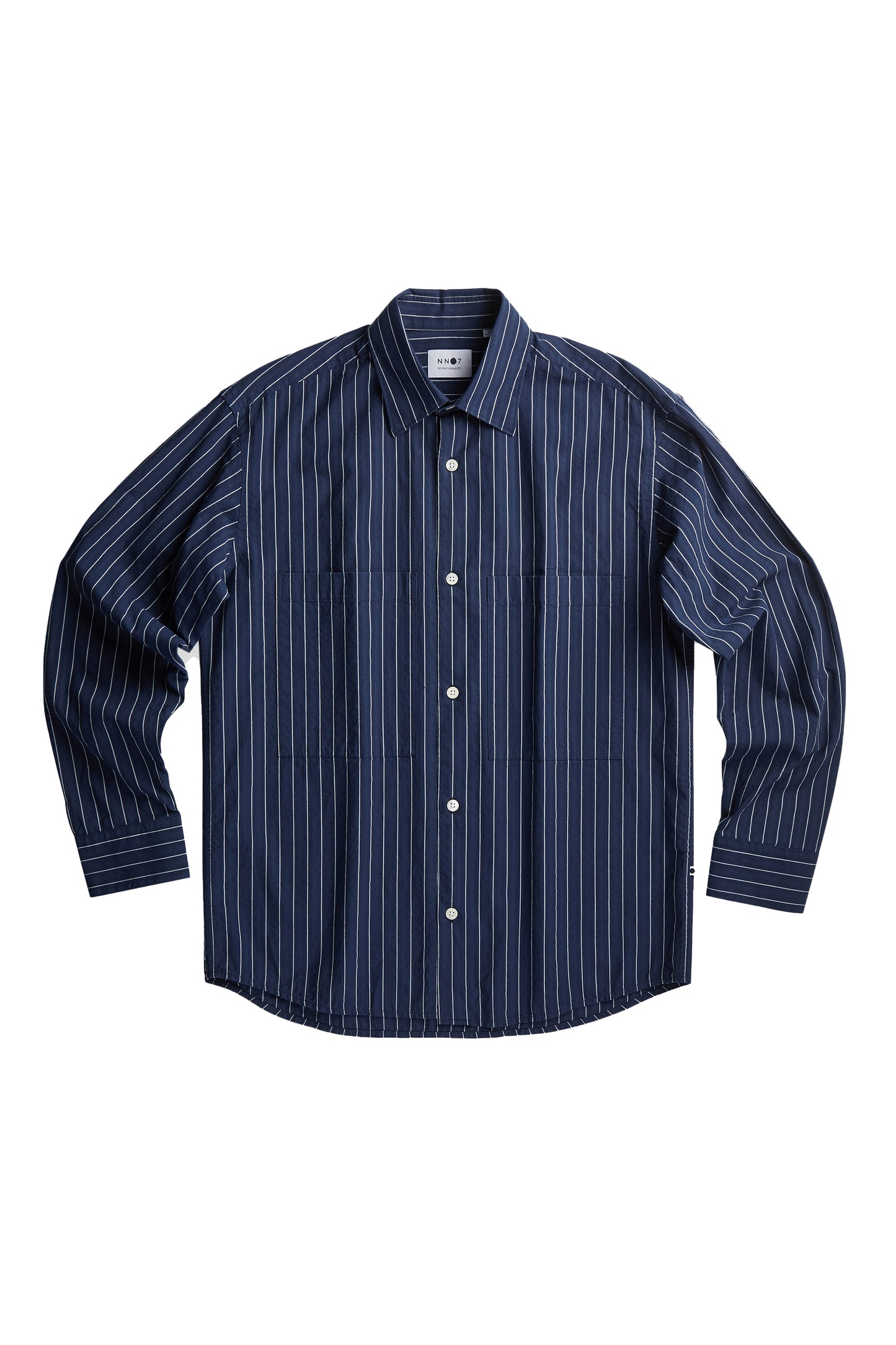 NN07 Freddy Shirt Navy Stripe