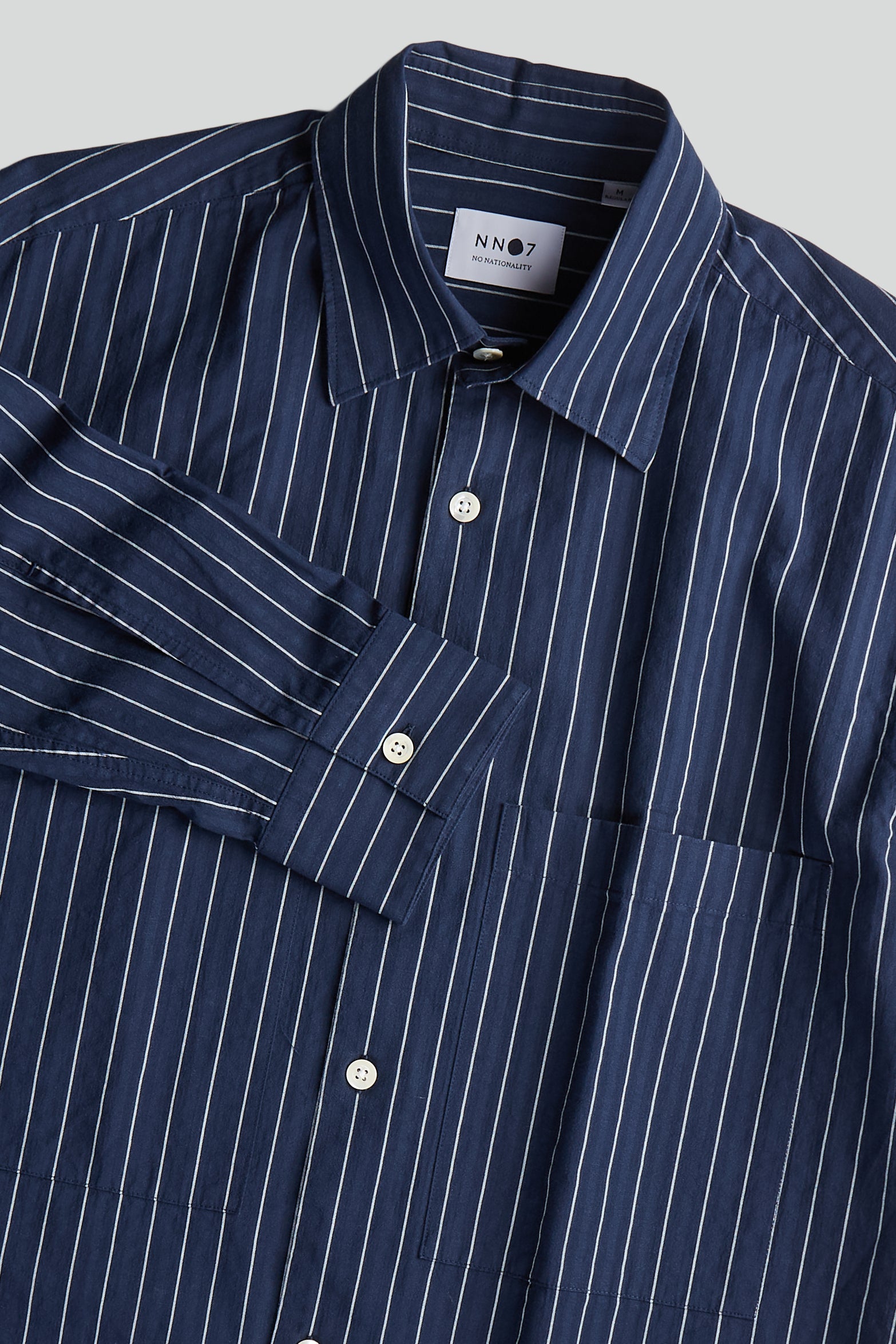 NN07 Freddy Shirt Navy Stripe