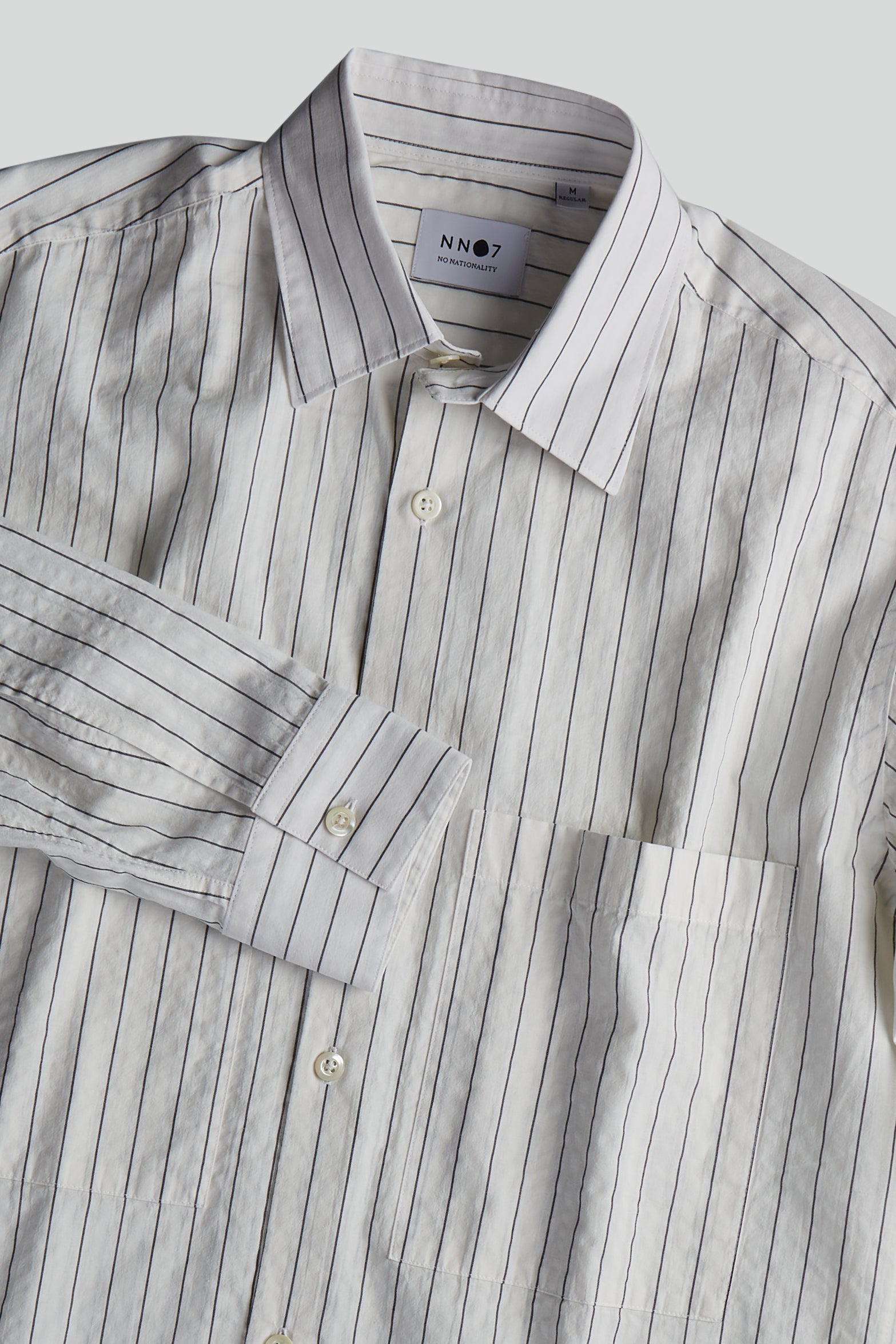 NN07 Freddy Shirt White Stripe –1