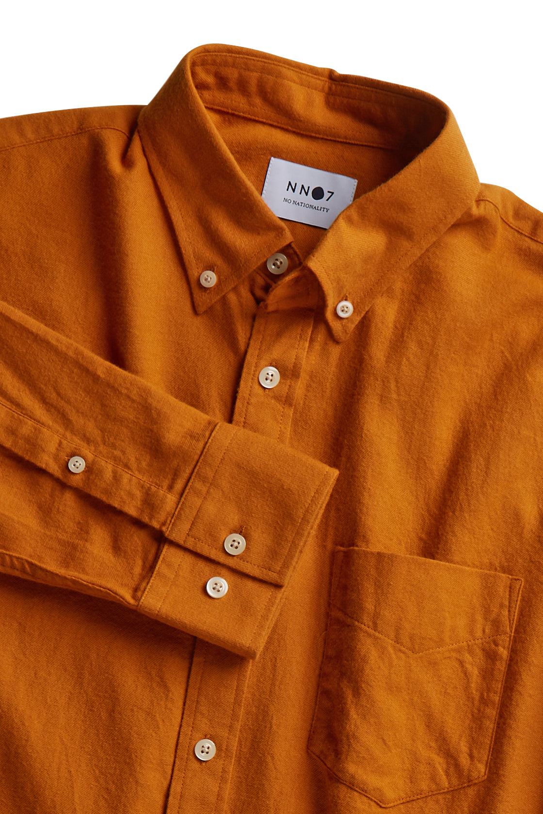 NN07 Levon Flannel Shirt Pumpkin