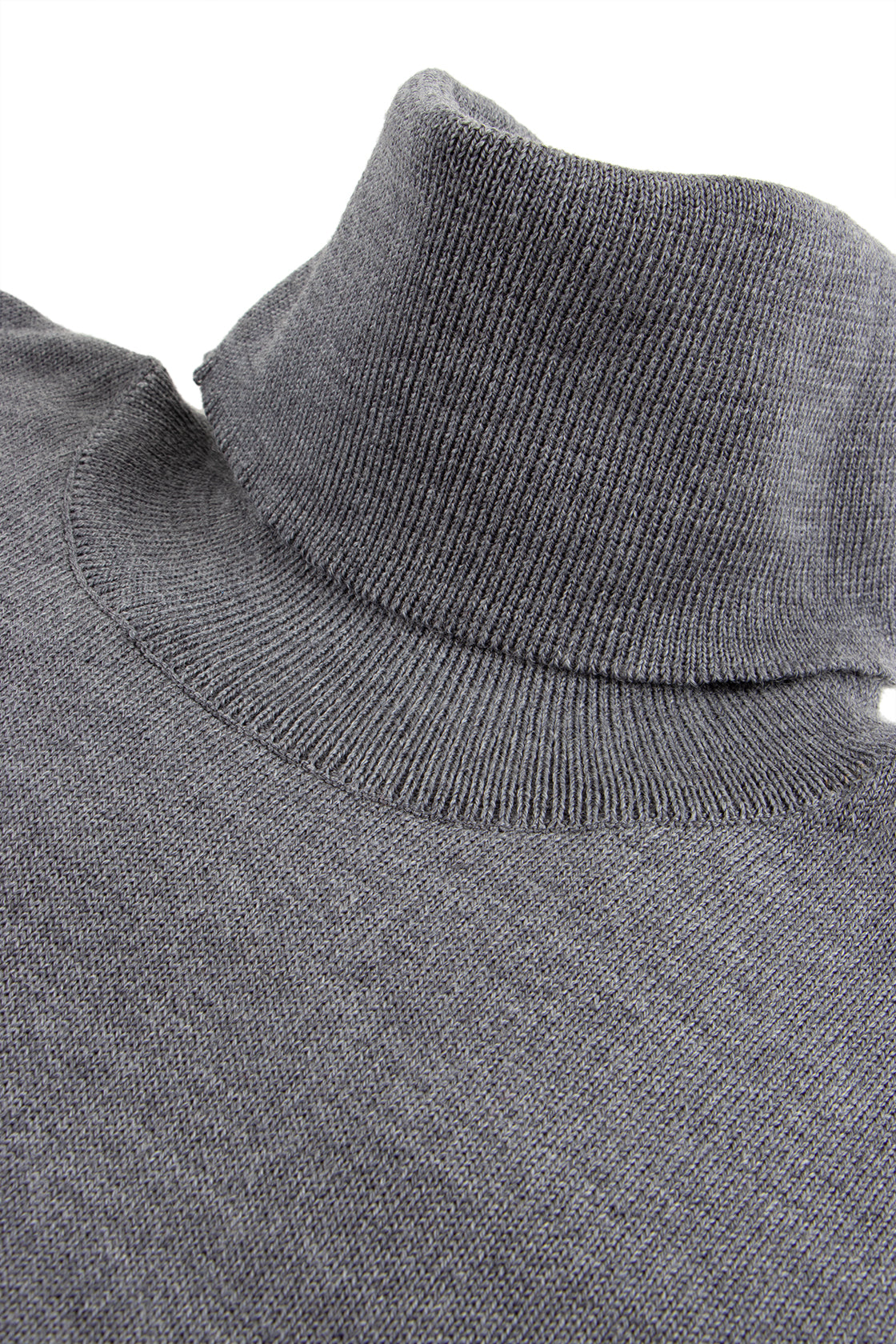 Paul & Shark Merino Wool Roll Neck Sweater Grey