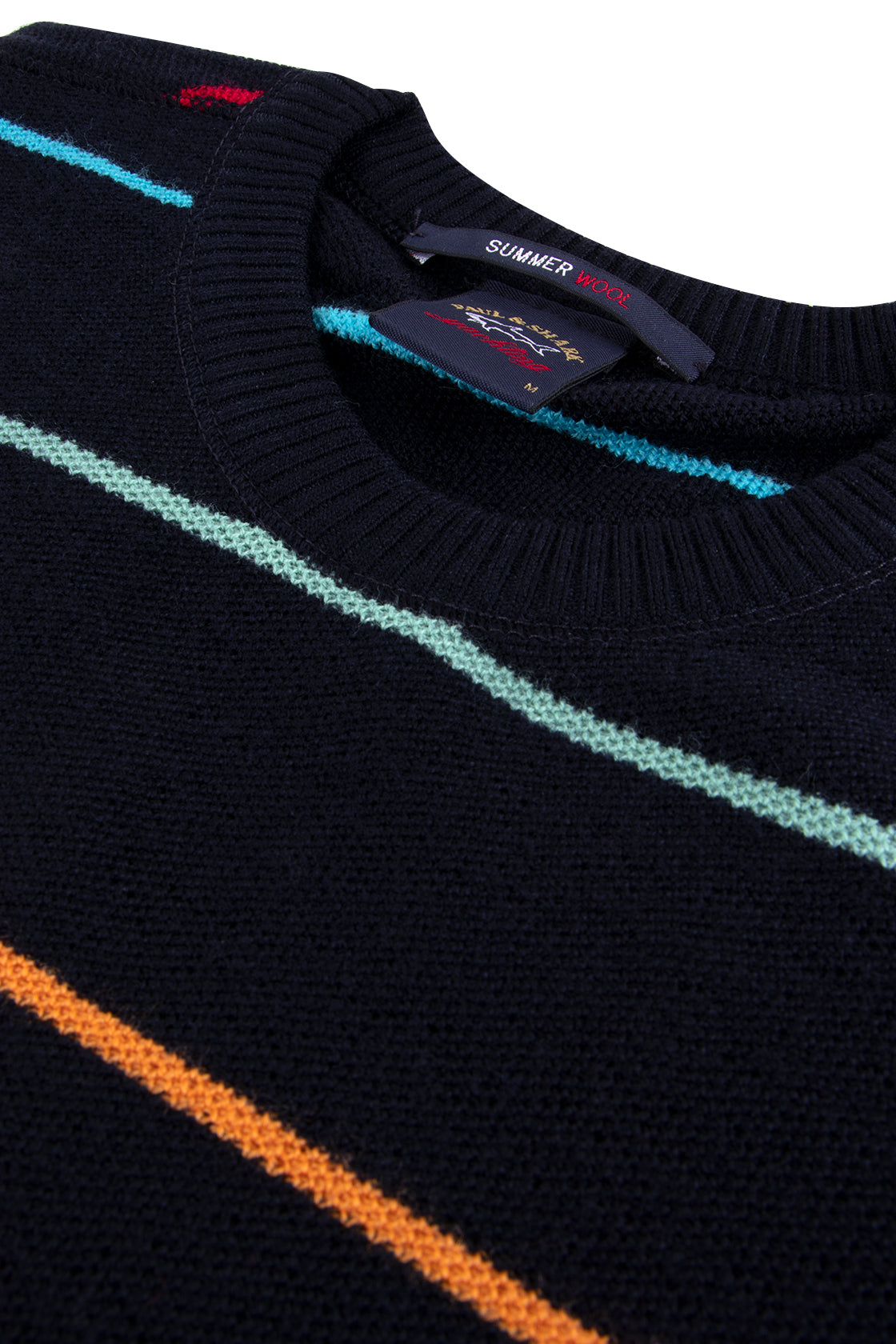 Paul & Shark Wool Stripe Crew Navy
