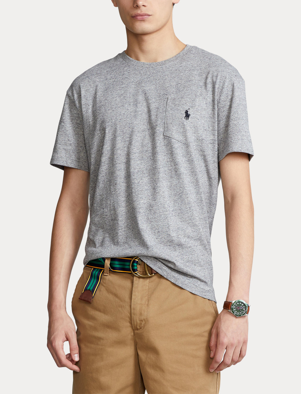 Polo Ralph Lauren Classic Fit Crew Neck Pocket Tee Heather