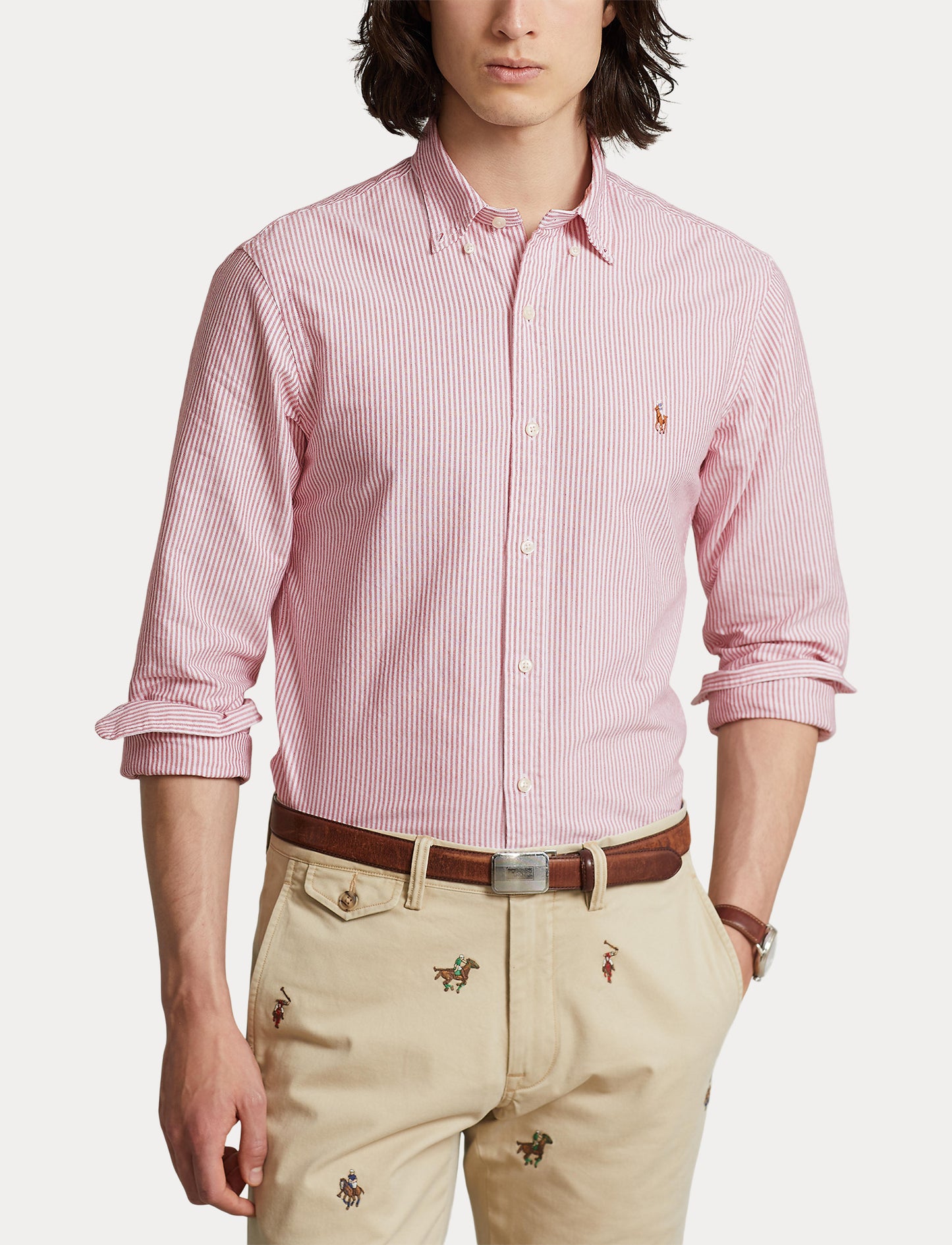 Polo Ralph Lauren Classic Oxford Shirt Burgundy/White