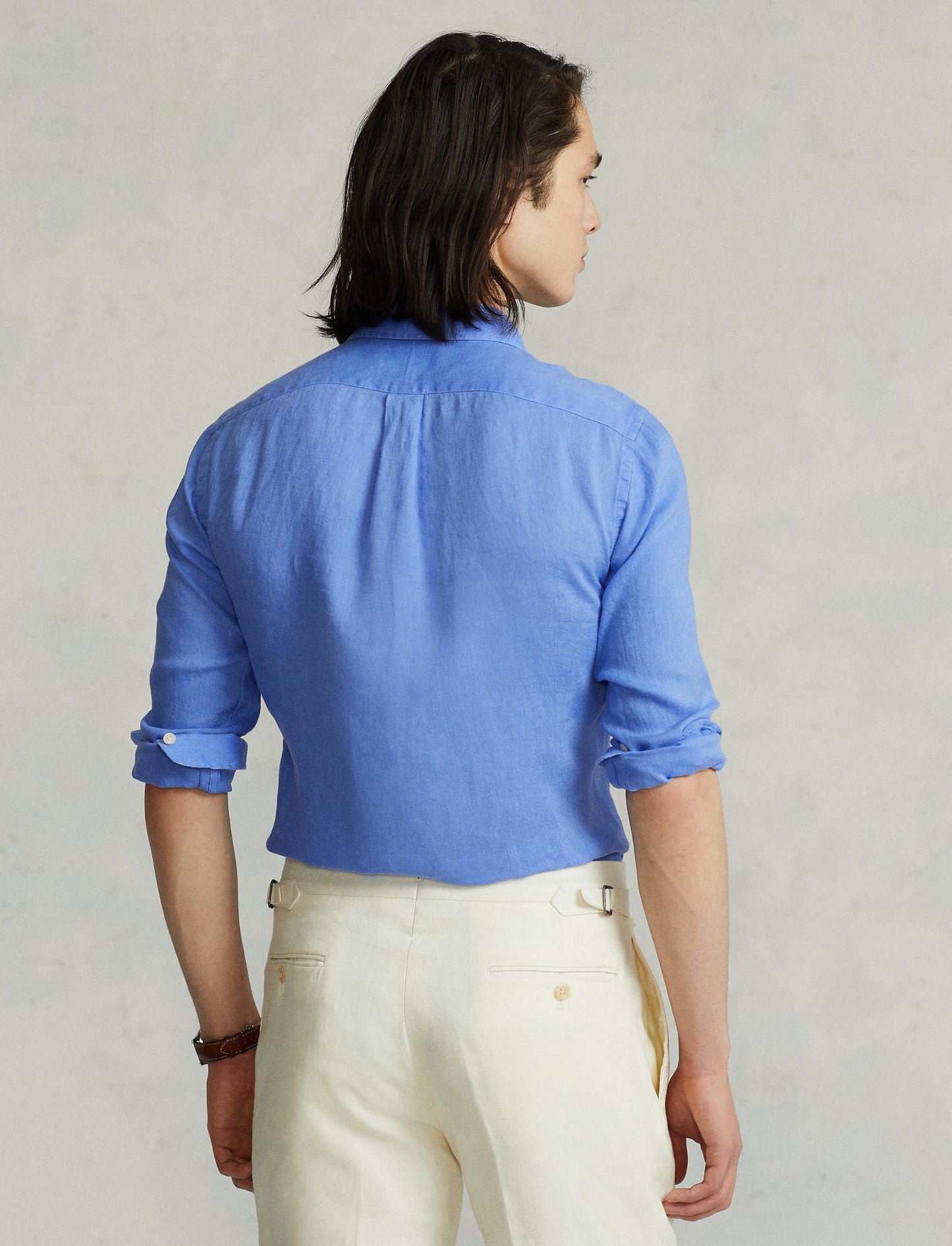 Polo Ralph Lauren Custom Fit Linen Shirt Blue