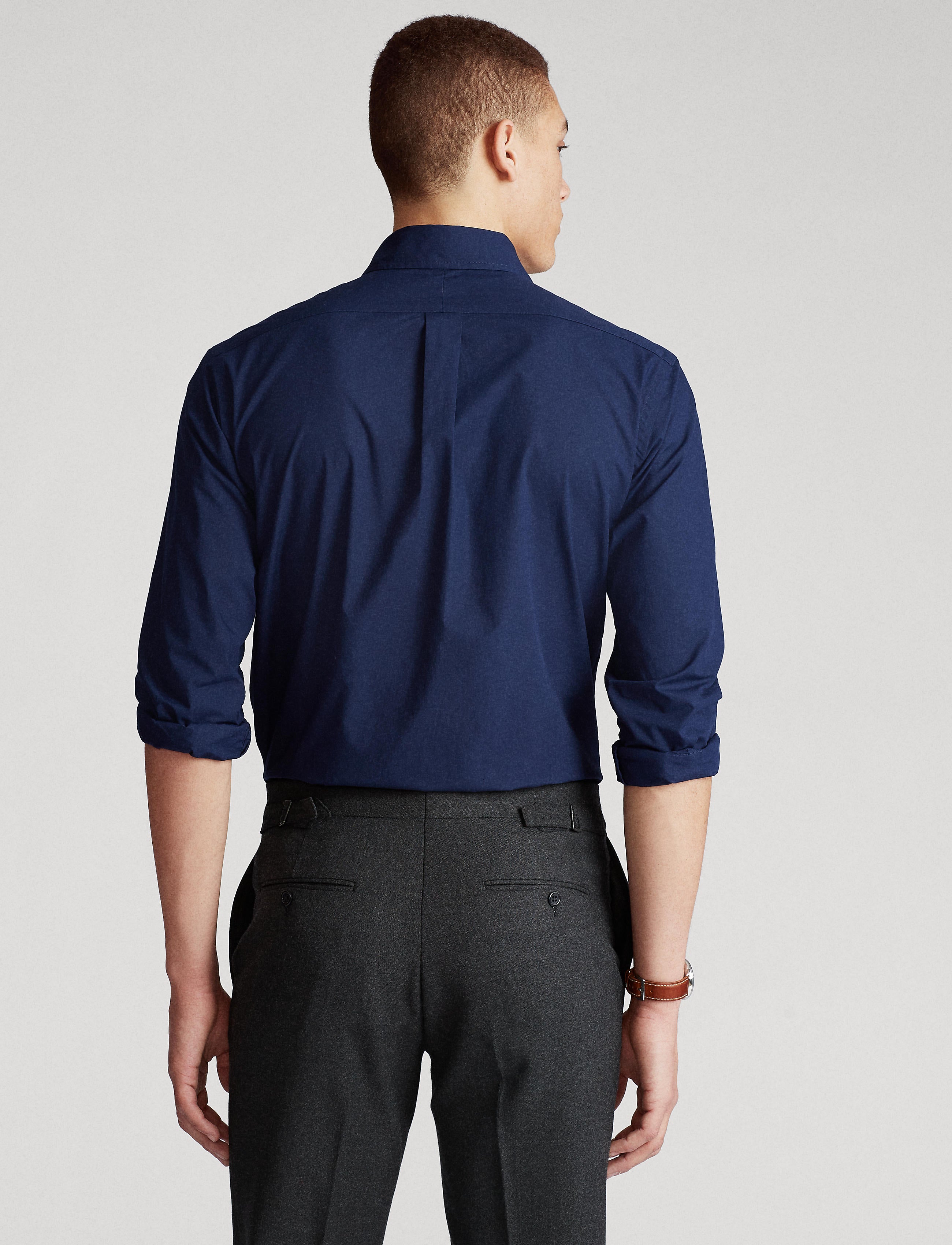 Navy blue polo dress hot sale shirt