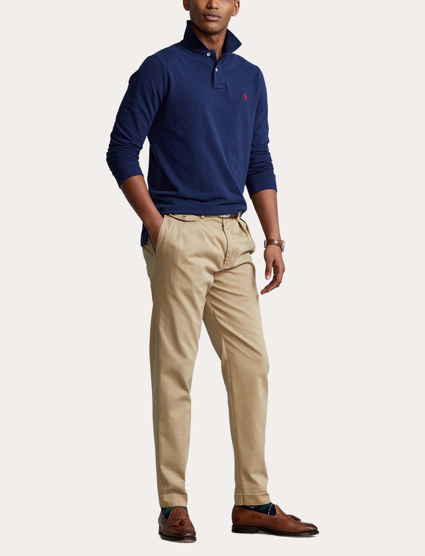Polo Ralph Lauren Custom Slim Long Sleeve Polo Navy