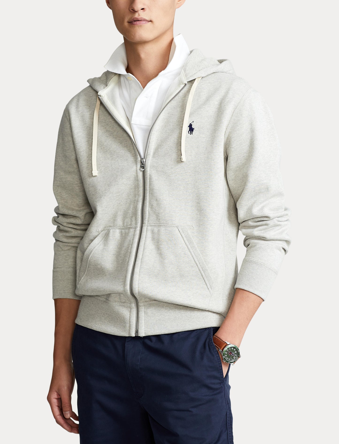 Polo Ralph Lauren Fleece Full-Zip Hoodie Light Grey