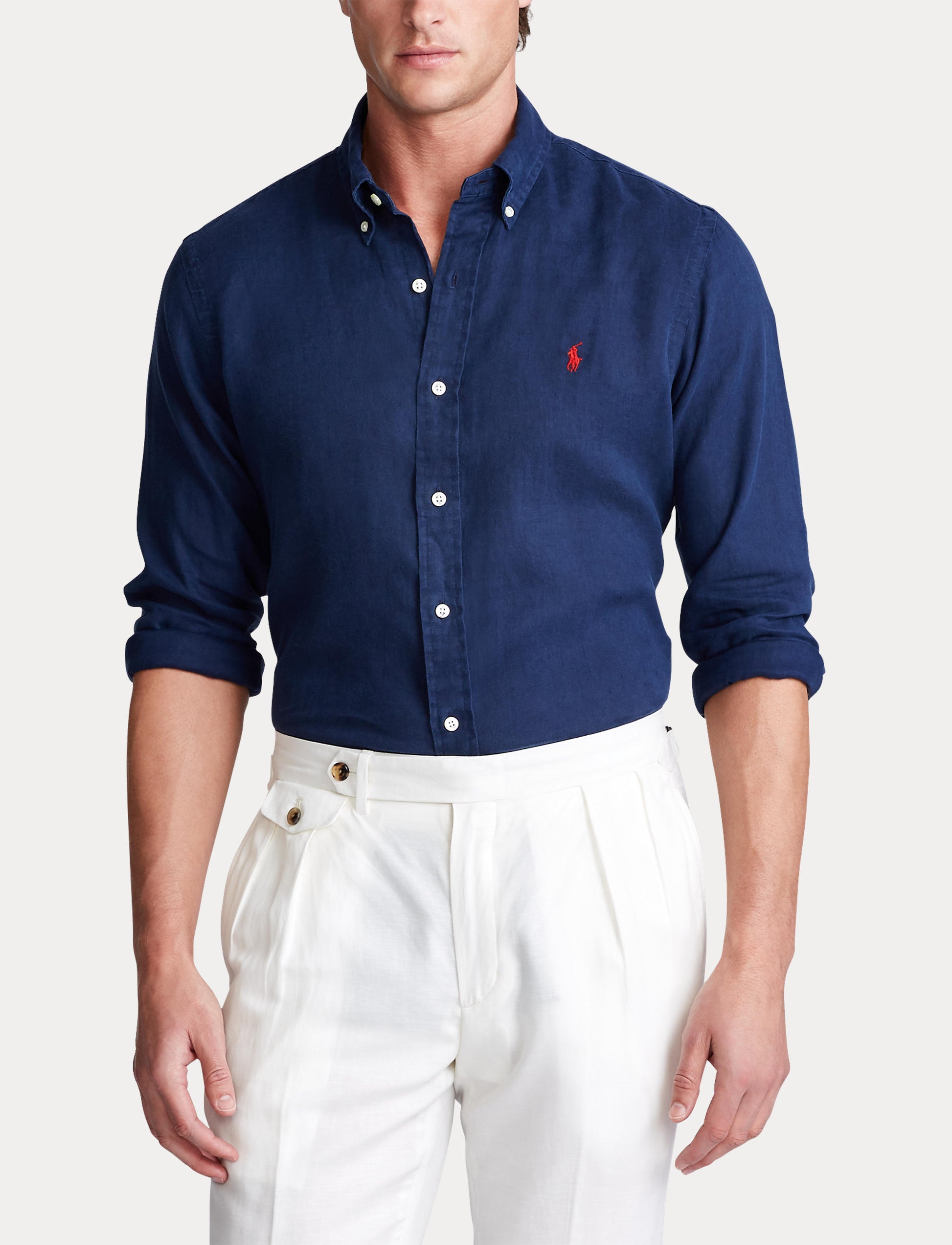Polo Ralph Lauren Linen Shirt Navy –