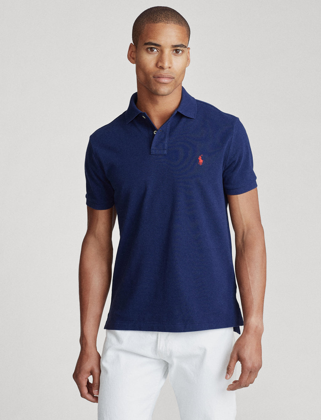Polo Ralph Lauren Slim Fit Mesh Polo Deep Blue