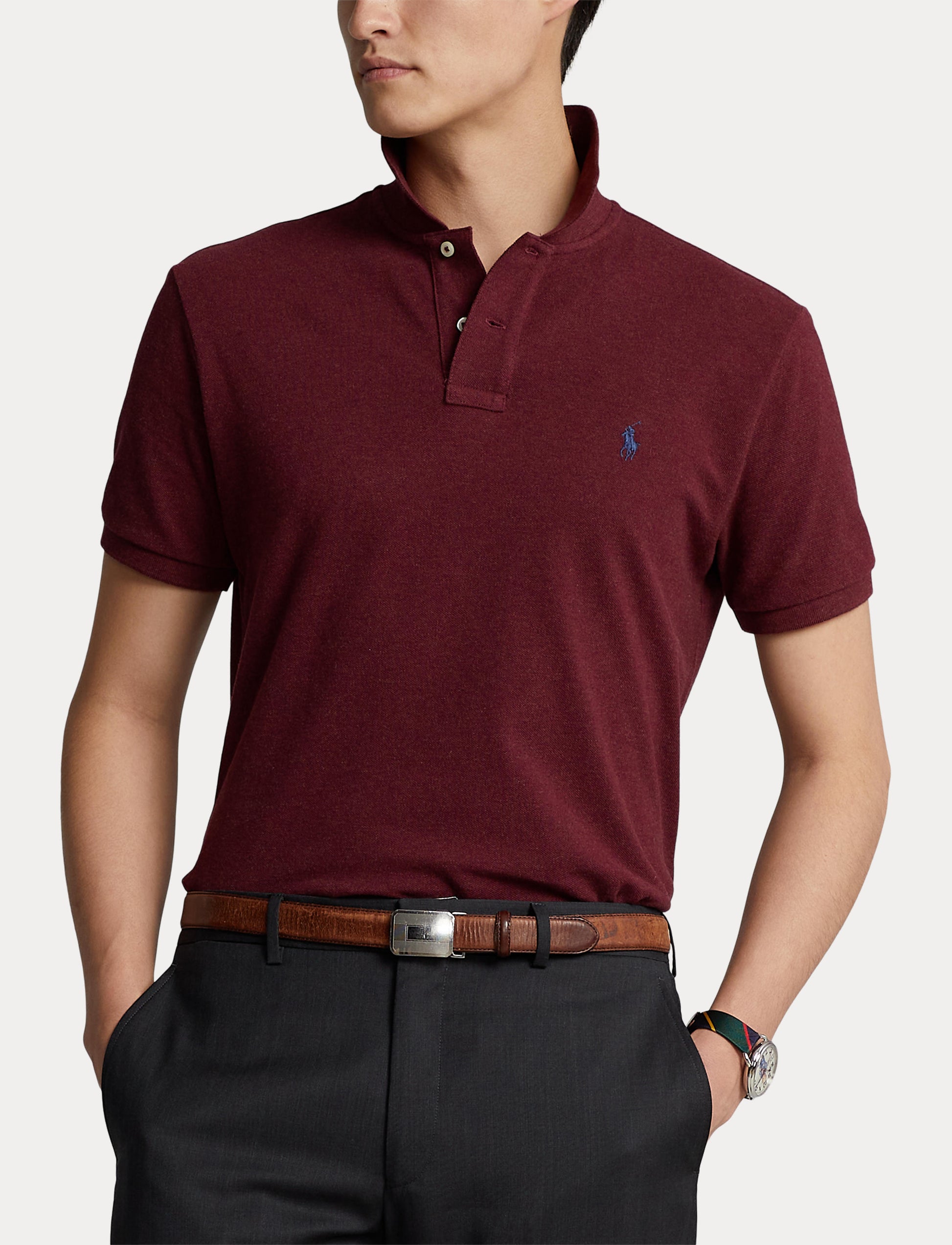 Polo Ralph Lauren Custom Mesh Polo Wine –