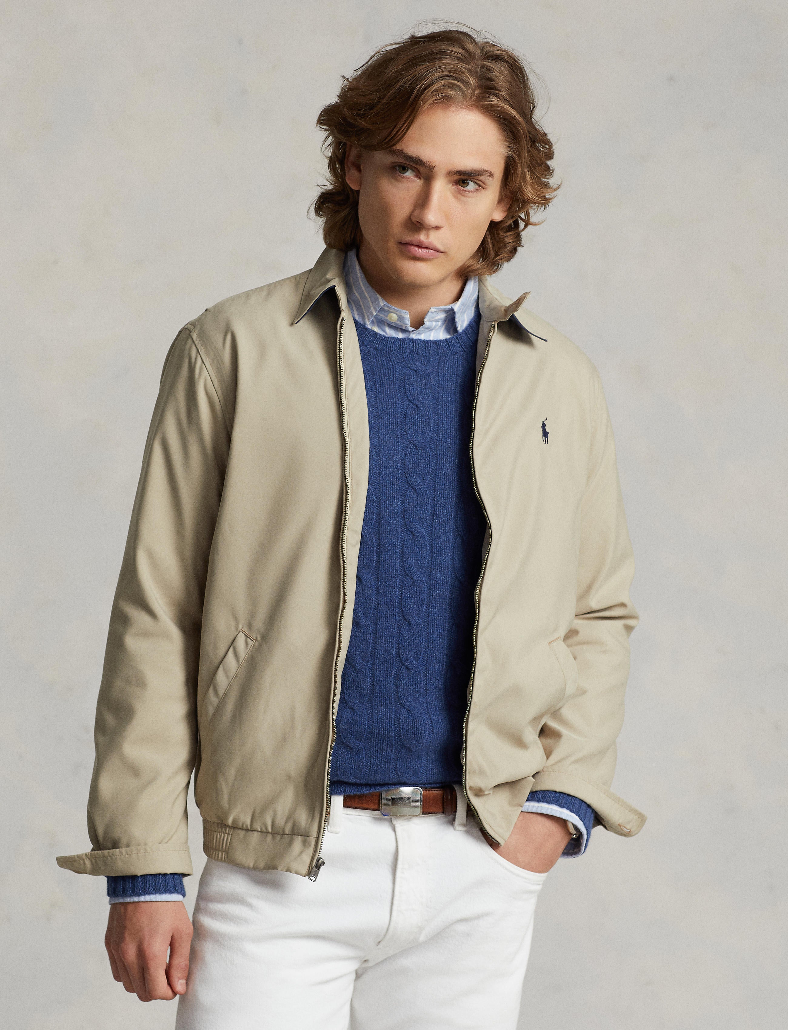 Polo clearance khaki windbreaker