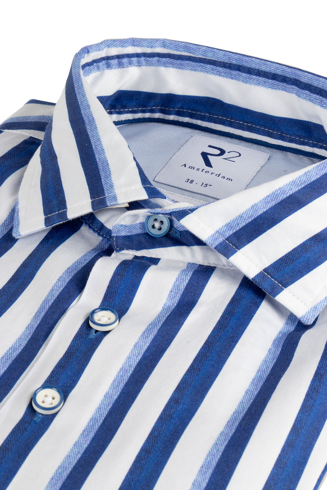 R2 Amsterdam Stripe Shirt White/Blue