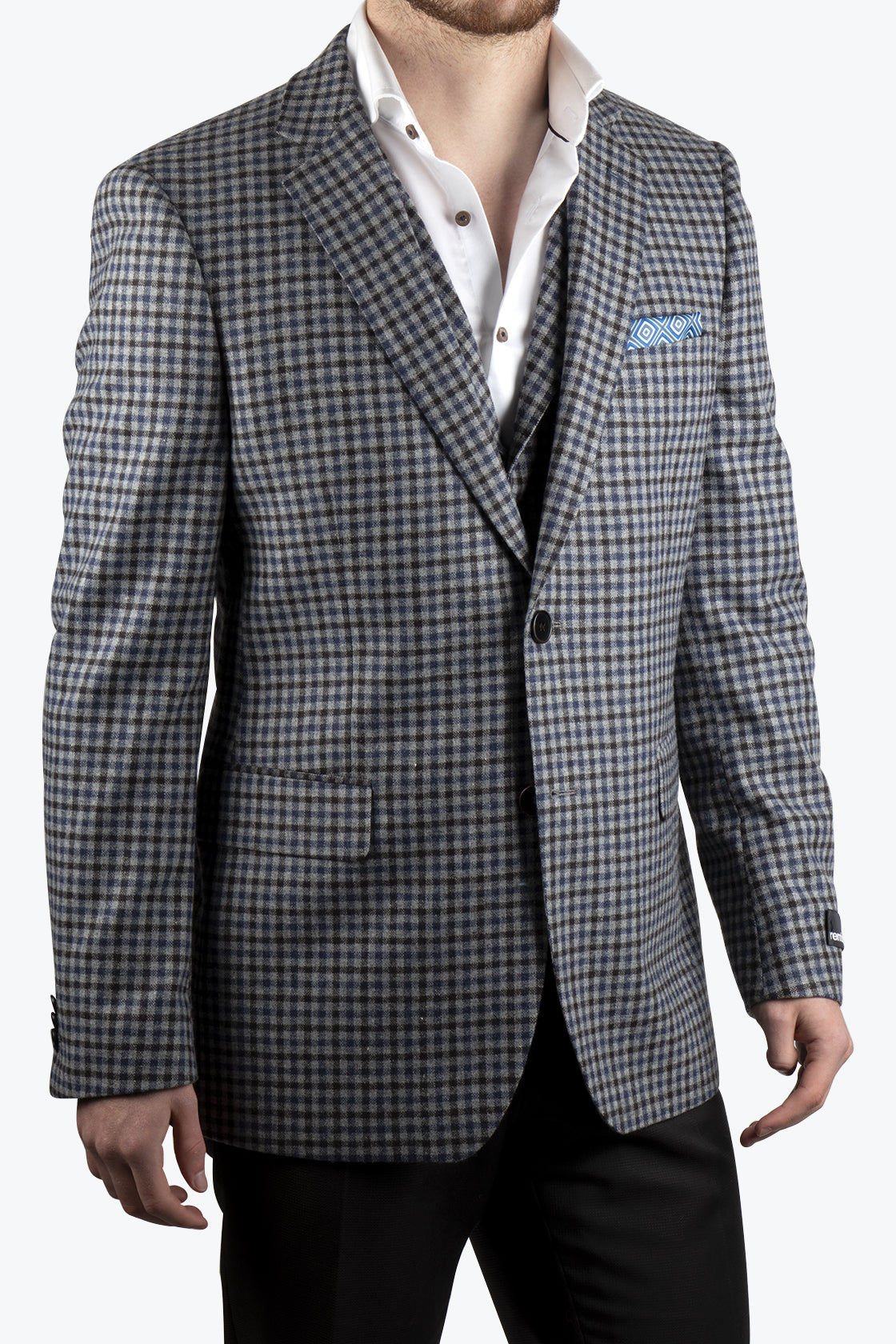 Rembrandt Hawker Gun Check Blazer Grey – routleys.com.au