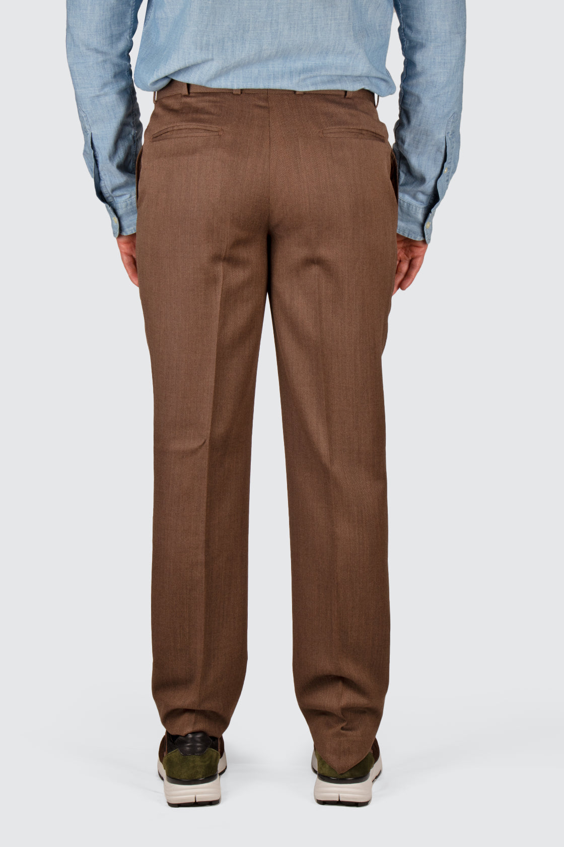 Rembrandt Lotus Wool Stretch Trouser Brown