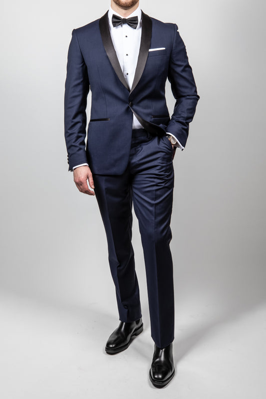 Routleys Navy Shawl Dinner Suit