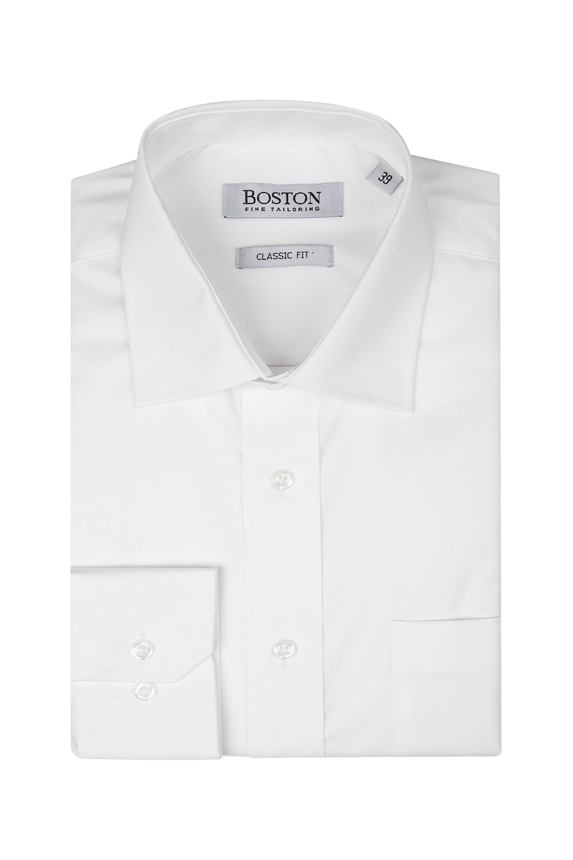 Boston Brooke Classic Fit White Business Shirt