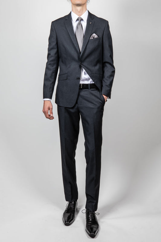 Christian Brookes Slim Fit Suit Charcoal