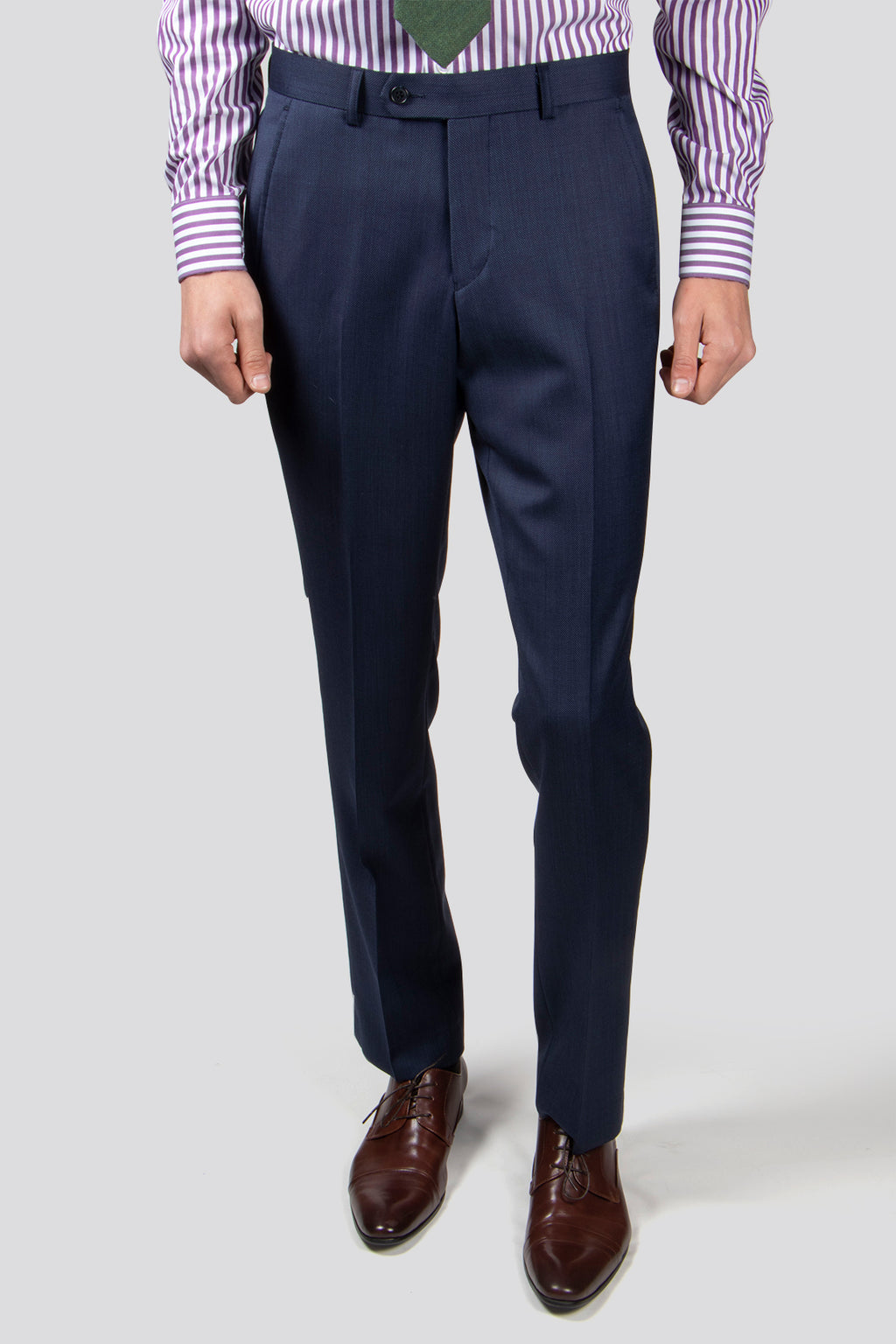 Routleys Lyon Birdseye Trouser Blue