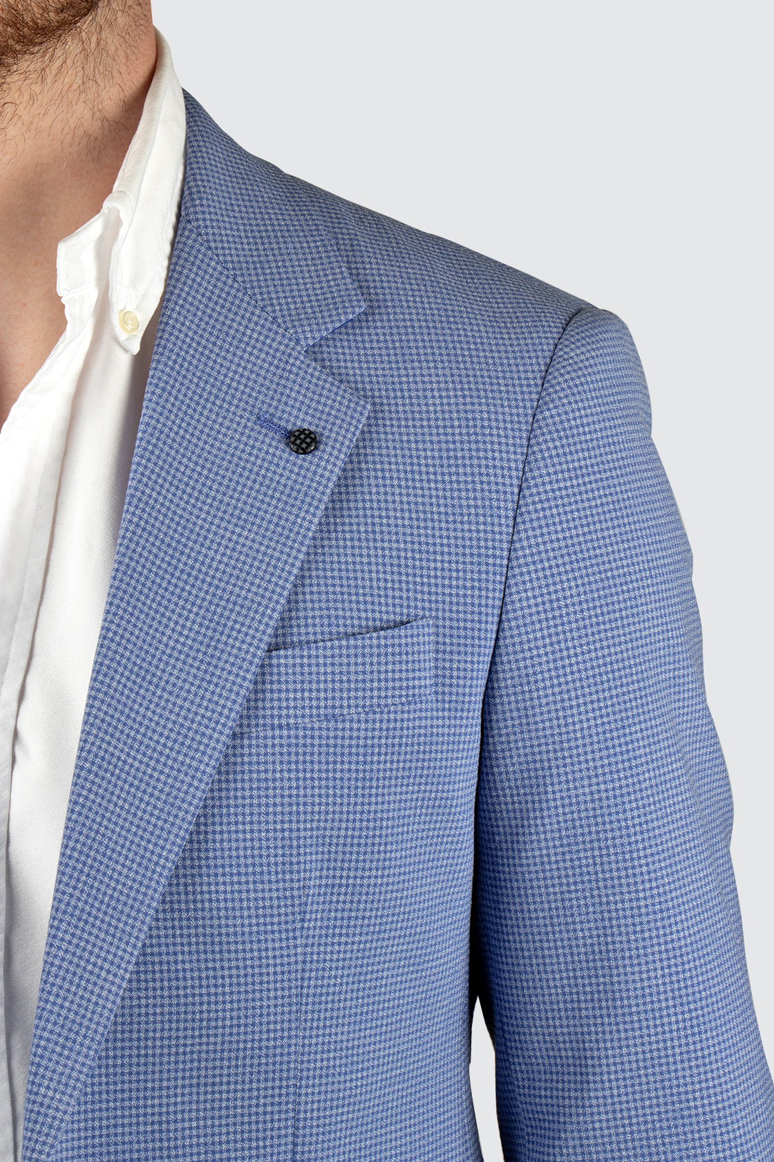Routleys L Sportscoat Blue Microcheck